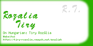 rozalia tiry business card