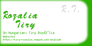 rozalia tiry business card